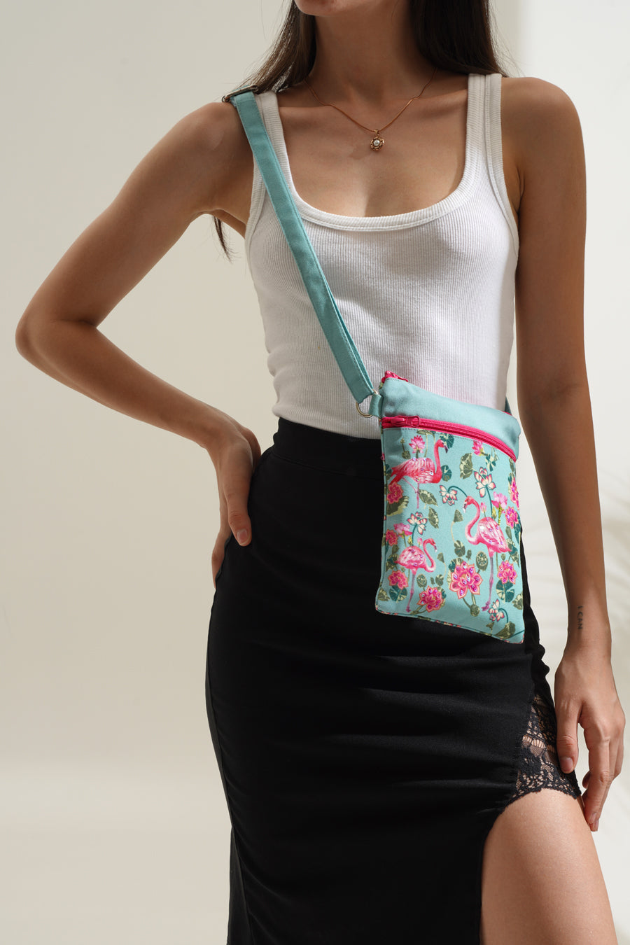 Tropical Peacock Sling Bag