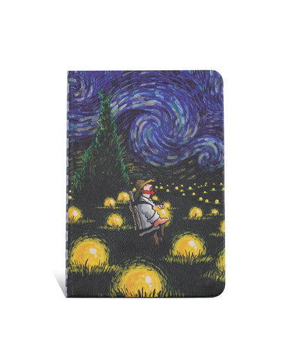 Starry Night 8 X 6 Vegan Leather  Notebook