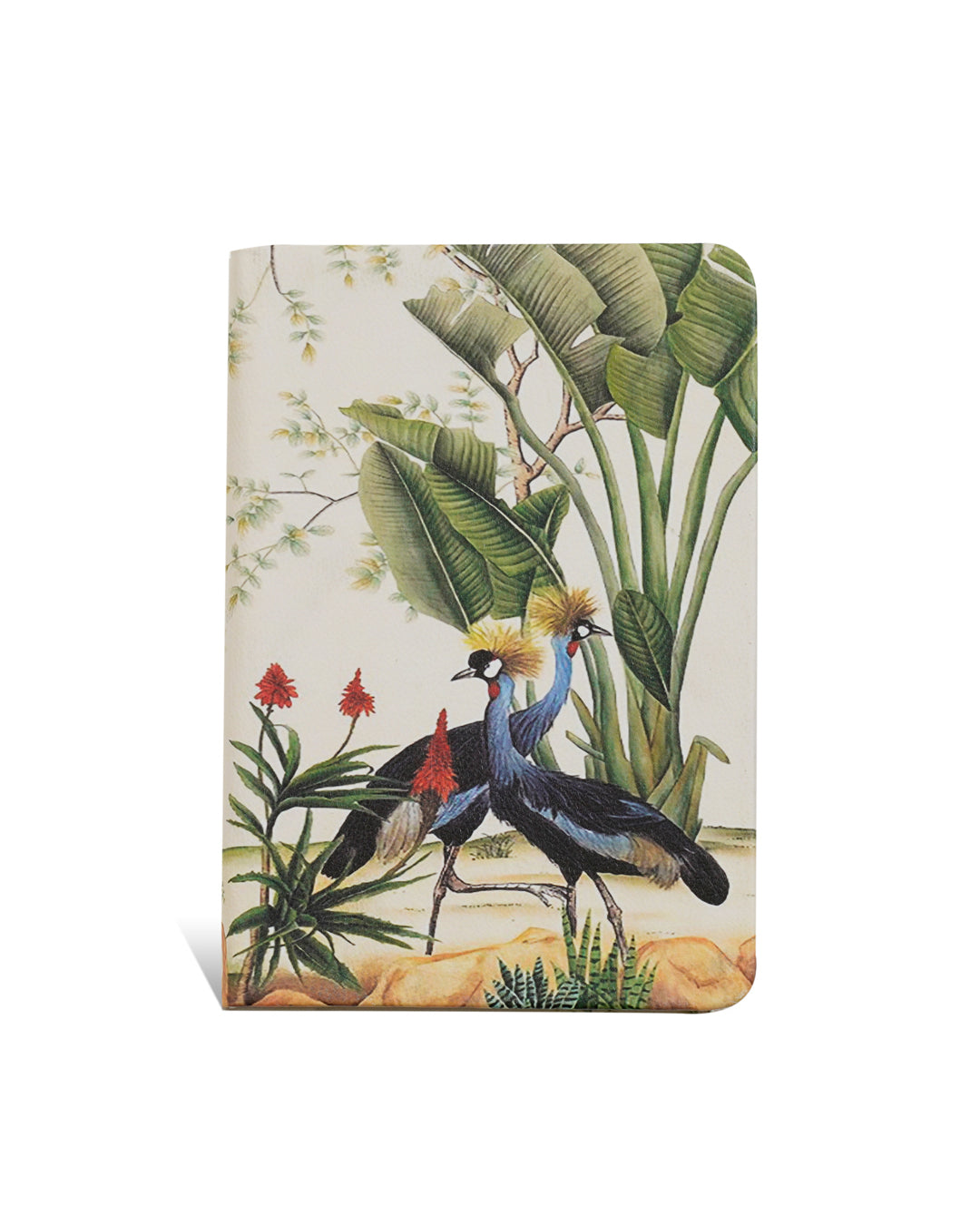 Crowned Crane 8 X 6 Notebook With Vegan Leather