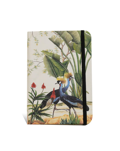 Crowned Crane 8 X 6 Notebook With Vegan Leather