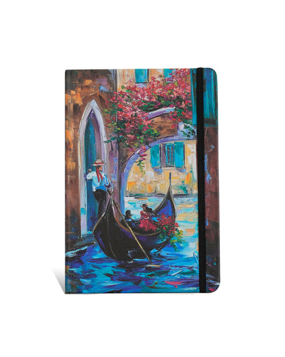 Venice Gondola A4 Notebook with Printed Vegan Leather